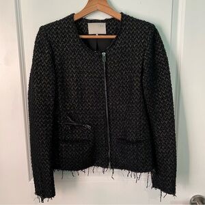 IRO BLACK TWEED GOLD SHIMMER JULIANNA JACKET‎